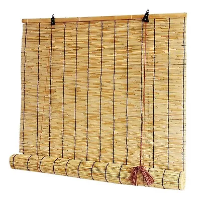 Outdoor Reed Roller Blinds Patio Reed Blinds Roman Roller Blinds Porch Bla... • $66.50