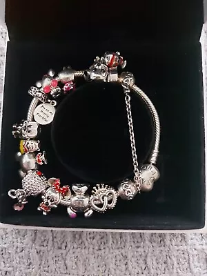 Pandora Bracelet With Charms Silver Used • £50