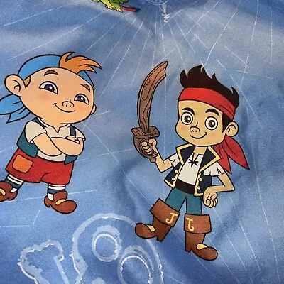 Disney Jake And The Neverland Pirates Full Fitted Bed Sheet - Fabric Crafting • £19.46