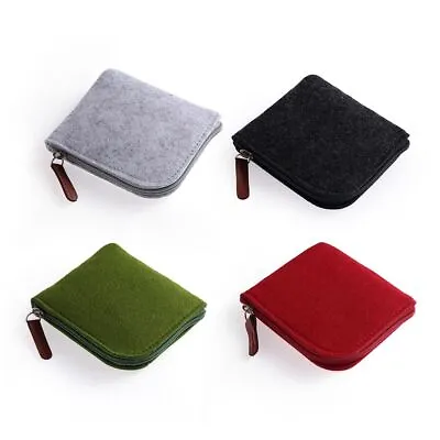 Mini  Coin Purse  Men Women Wallet Wool Felt Bag Change Bag Credit Card Holder • $10.42