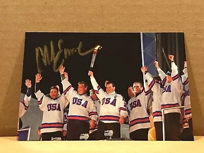 MIKE ERUZIONE Hand Signed Autograph 4x6 Photo - 1980 US HOCKEY OLYMPICS GOLD • $0.75