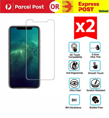 2xTempered Glass Screen Protector For Apple IPhone 15 14 13 12 11 Pro X Max Plus • $6.99