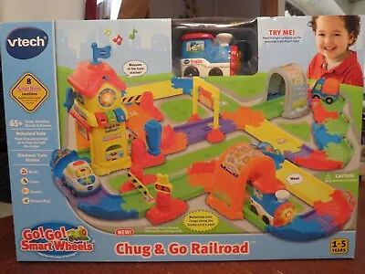 NEW Vtech CHUG & GO RAILROAD Go! Go! Smart Wheels Electronic Train Station NIB • $84.95