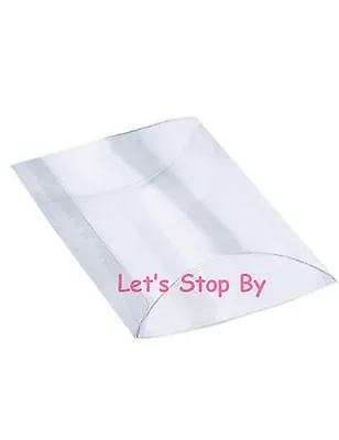 $27.99 • Buy 72 Clear 3.5  X 2.5  Favor Pillow Gift Boxes Wedding Party Baby Shower Supplies
