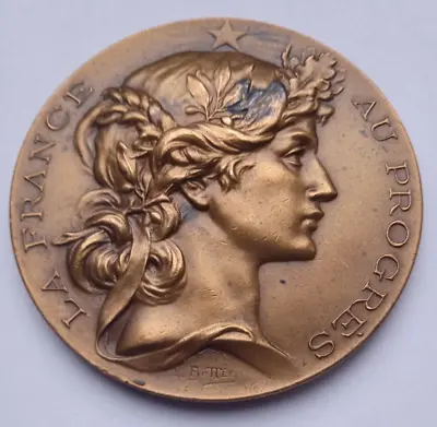 FRENCH MARIANNE ART NOUVEAU MEDAL By LOUIS BOTTEE • $25