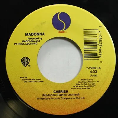 Rock 45 Madonna - Cherish / Supernatural On Wb • $5