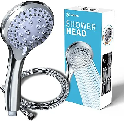 Chrome Shower Head And Hose Set Replacement For Grohe Mira Triton Aqualisa NEW • £18.99