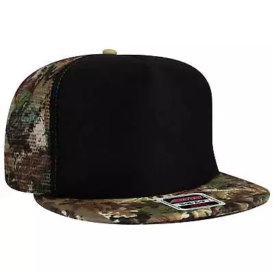 132-1125 OTTO CAP OTTO SNAP Camouflage 5 Panel High Crown Mesh Back Trucker Hat • $12.10