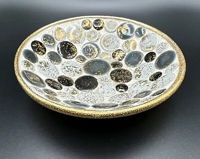 Vintage Midcentury Modern Mini Mosaic Tile Jewelry Trinket Dish Bowl MCM Gold • $12.80