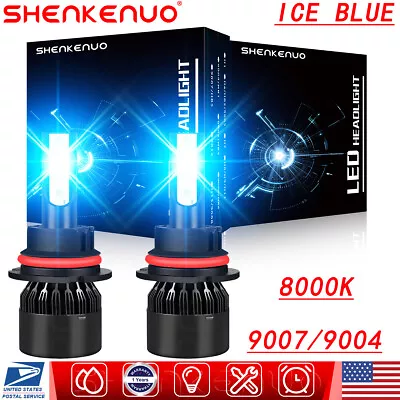 For Ford Mustang 1990-2004 8000K 9007 HB5 Blue LED Headlight High/Low 2X Bulbs • $19.49