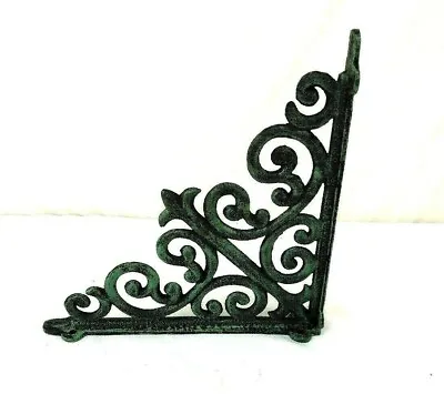 Vintage  Decorative Cornice Metal Shelf Verdigris Finish Plant Hanger • $9