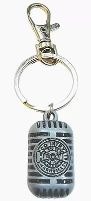 Country Music Hall Of Fame Nashville Keychain Metal Microphone Logo Clip Keyring • $16