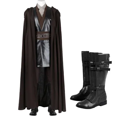 Star Wars Attack Of The Clones Anakin Skywalker Cosplay Costume Full Set Outfit • $96.30