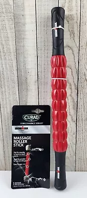 Curad Ironman Massage Roller Stick Muscle Roller Red/Black • $18.95