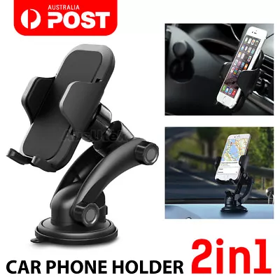 $14.25 • Buy Universal 360° Windshield Mount Car Holder Cradle For GPS Mobile Smart Phone