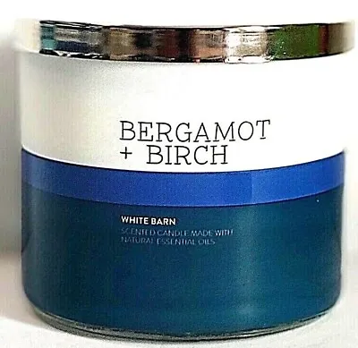 $18 • Buy Bath Body Works BERGAMOT & BIRCH 3 Wick Jar Candle 14.5oz  Cologne Scent