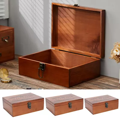 Vintage Wooden Storage Boxes Memory Keepsake Jewellery Chest Lockable With Key • £8.95