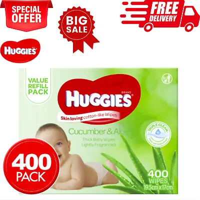 $23.85 • Buy New  Huggies Thick Baby Wipes Cucumber & Aloe 400 Pack