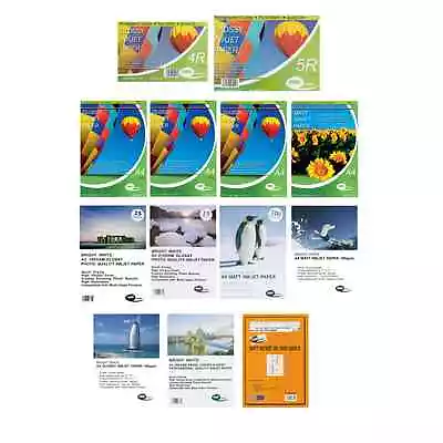 NEO PHOTO PAPER FULL RANGE A4/A3/6x4/7x5 GLOSSY/RESIN GLOSSY/MATT/CD LABELS • £7.47