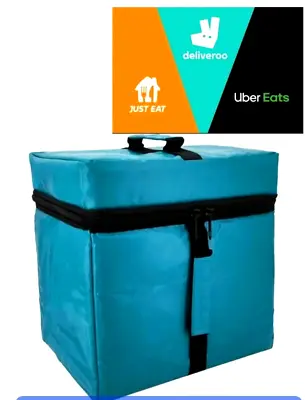 Deliveroo Uber Thermal Bag-Insulated Sealed- Food Delivery Small Bag-Brand Blue • £13.80