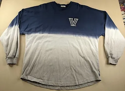 Villanova Wildcats Women's XL Ombre Long Sleeve Dip-Dyed Spirit Jersey Blue • $21.99