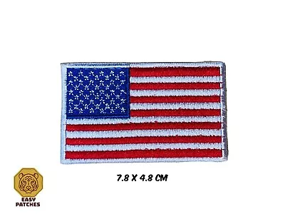 USA Flag Embroidered Iron / Sew On American Patch United States Of America Badge • £2.19