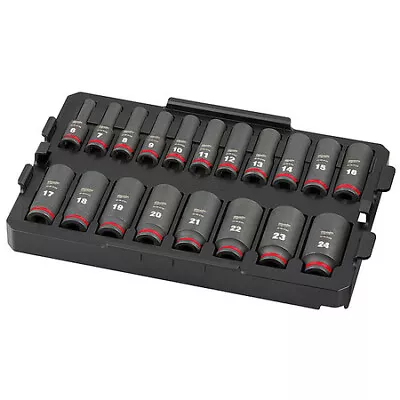 Milwaukee Tool 49-66-6816 3/8 In Drive Socket Set Metric Sae 19 Pieces 6 Mm To • $89.99