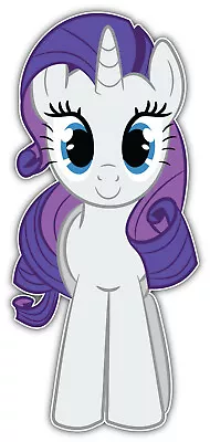 My Little Pony Rarity Cartoon Sticker Bumper Decal - ''SIZES'' • £3.56