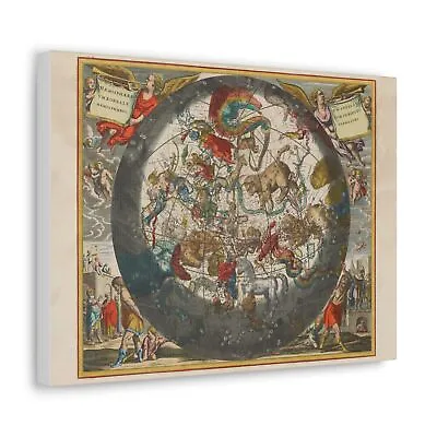 Canvas Wall Art - Star Chart  Northern Hemisphere  Antique Celestial Atlas • $45