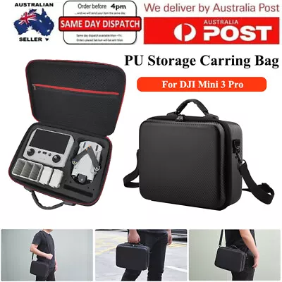 $36.69 • Buy For DJI Mini 3 Pro PU Storage Bag Carrying Case Portable Drone Handbag AU