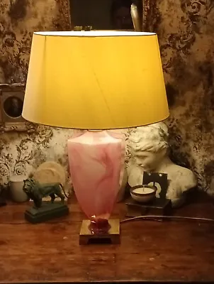 Vintage Rare Pink Glass Murano? Urn Shaped Table Lamp • £85