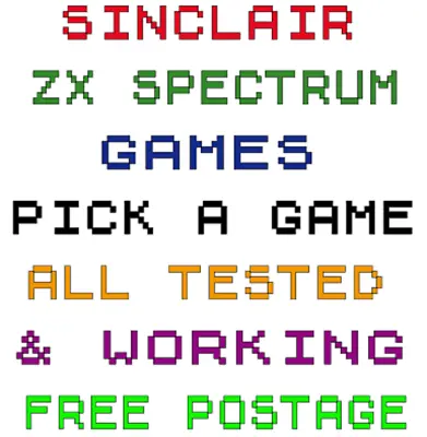 £3.25 • Buy Zx Spectrum Computer Games - Tested & Working Unless Stated - Pick A Game