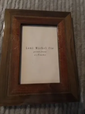 Loui Michel Cie Picture Frame Inlay Wood 5x7 Inlaid Wooden Photo Vintage #9 • $14