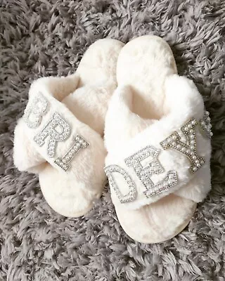 Personalised Bridal Slippers | Bride Slippers | Wedding Slippers | Bride Gift |  • £17