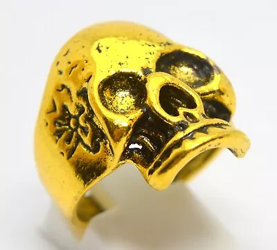 Heavy Memento Mori Brass Skull Ring • $1