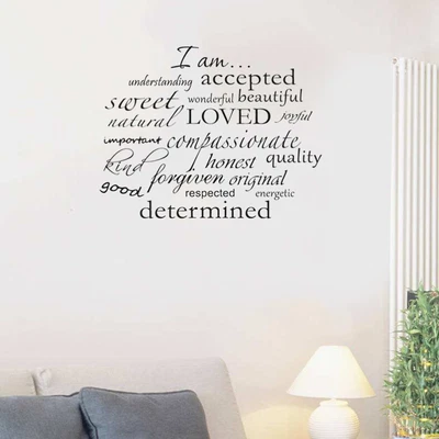 £8.16 • Buy  Words Wall Decals Art Wallpaper Sticker Adhesive Detachable