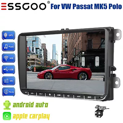 For VW Golf MK5 Polo Passat 9 Car Stereo Radio Android 13 GPS WIFI FM BT +Camera • $101.98