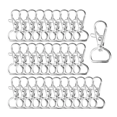 30pcs Swivel Snap Hooks Premium Metal Silver Lobster Claw Trigger Clasps For ... • $12.52