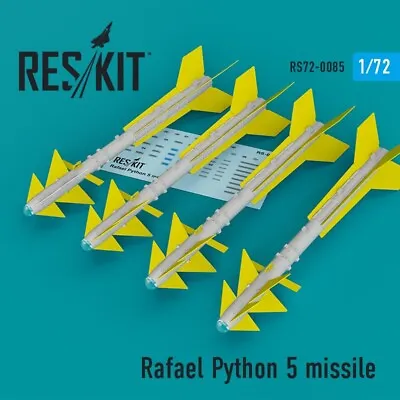 1/72 Reskit RS72-0085 Rafael Python 5 Missile (4 Pcs) (F-16IF-16DF-15I Mirage • $16