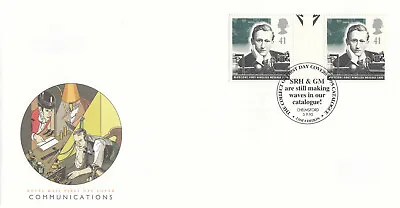 (67163) GB FDC GUTTER PAIR Communications Marconi Chelmsford 1995 • $2.35