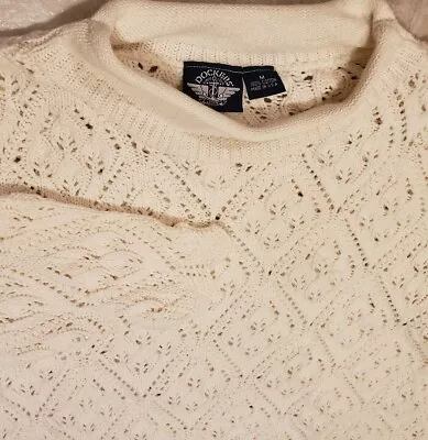 Vintage Dockers Women's Sweater Crochet Style Pullover Made In USA Size Med • $30