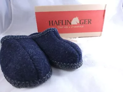 £40.92 • Buy Haflinger 611002 AS20 Unisex Navy Boiled Wool Slippers NIB 40