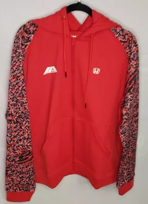 New Rare Honda Official Autocannon Civic Type R Series 2 Red Zip Hoodie Sz XL • $129.99