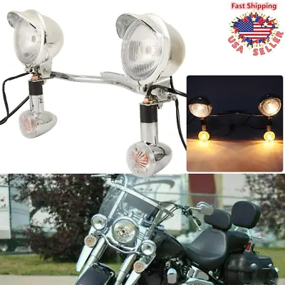 Passing Turn Signal Spot Light Bar For Kawasaki Vulcan VN1500 1600 1700 Classic • $66.36