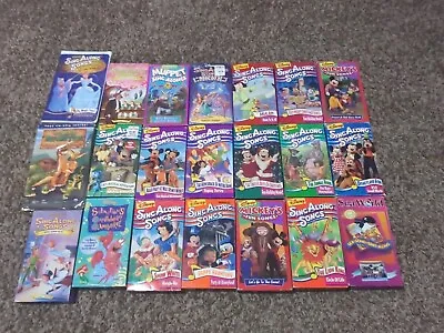 Lot Of  21 Disney's Sing Along Songs VHS Tapes Sea World Muppet Land Before Time • $79.99