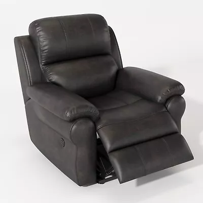 Breathable Fabric Power 1-seater Reclining Chair W/USB ButtonEspresso • $379