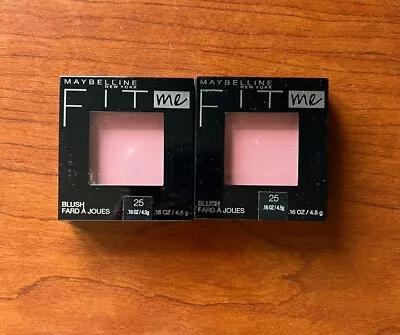 (2) Maybelline Fit Me Blush Skin Tone-Enhancing Color 10 Pink Rose NEW • $2.50