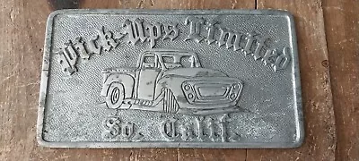 Vintage Original Pick-ups Limited Car Truck Club Plaque SoCal Hot Rod  Rare Cali • $65