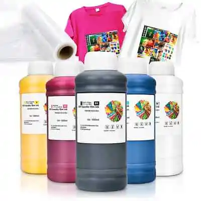 6x1000ml Textile Pigment DTF Ink Set For Epson L805 I3200 L1800 1390 DTF Powder • $460