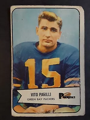 1954 Bowman Vito  Babe  Parilli #10 Football Card Green Bay Packers (Low Grade) • $5